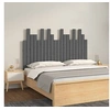 Image de Hoofdbord wandmontage 127,5x3x80 cm massief grenenhout grijs824790