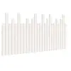 Image de Tête de lit murale Blanc 159,5x3x80 cm Bois massif de pin