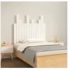 Image de Tête de lit murale Blanc 82,5x3x80 cm Bois massif de pin