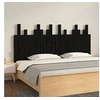 Image de Hoofdbord wandmontage 166x3x80 cm massief grenenhout zwart824812