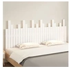 Image de Tï¿½te de lit murale Blanc 185x3x80 cm Bois massif de pin