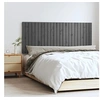 Image de Wandhoofdbord 147x3x60 cm massief grenenhout grijs824845