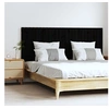 Image de Wandhoofdbord 159,5x3x60 cm massief grenenhout zwart824852