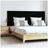 Image de Wandhoofdbord 166x3x60 cm massief grenenhout zwart824862