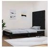 Image de Wandhoofdbord 108x3x90 cm massief grenenhout zwart824877