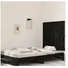 Image de Wandhoofdbord 95,5x3x90 cm massief grenenhout zwart824887