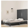 Image de Wandhoofdbord 127,5x3x90 cm massief grenenhout grijs824890