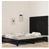 Image de Wandhoofdbord 127,5x3x90 cm massief grenenhout zwart824892