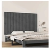 Image de Wandhoofdbord 147x3x90 cm massief grenenhout grijs824895