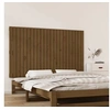 Image de Wandhoofdbord 147x3x90 cm massief grenenhout honingbruin824896