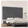 Image de Wandhoofdbord 159,5x3x90 cm massief grenenhout grijs824900
