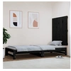 Image de Wandhoofdbord 82,5x3x90 cm massief grenenhout zwart824907