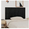 Image de Wandhoofdbord 166x3x90 cm massief grenenhout zwart824912