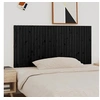 Image de Wandhoofdbord 185x3x90 cm massief grenenhout zwart824917
