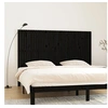 Image de Hoofdbord wandmontage 204x3x110 cm massief grenenhout zwart824932