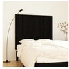 Image de Wandhoofdbord 127,5x3x110 cm massief grenenhout zwart824942