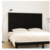 Image de Wandhoofdbord 185x3x110 cm massief grenenhout zwart824967