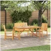 Image de Ensemble de salle à manger de jardin 4 pcs - Bois d'acacia massif Marron
