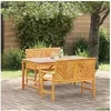 Image de Ensemble de salle à manger de jardin 3 pièces en bois d'acacia marron - 3154111