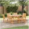 Image de Ensemble de salle à manger de jardin 6 pcs - Bois d'acacia massif Marron