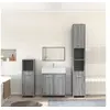 Image de Ensemble de meubles de salle de bain 4 pcs Sonoma gris
