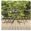 Image de Chaises de bistrot pliantes lot de 2 Noir Résine tressée acier319986