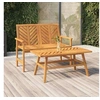 Image de Salon de jardin bois massif bois 2 pieces 100.0 x 50 x 45 2 personnes