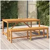 Image de Table à manger de jardin 150x90x74 cm bois d acacia solide