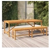 Image de Table a manger fixe sans tiroir 1 personnes carre en Bois massif L 200 cm
