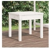 Image de Banc de jardin blanc 50x44x45 cm bois massif de pin 823991