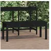 Image de Banc de jardin noir 109x44x45 cm bois massif de pin 824008