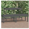 Image de Banc de jardin à 2 places gris 159,5x44x45cm bois massif de pin 824013