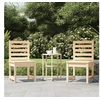 Image de Lot de 2 chaise exterieur non pliable en bois massif H. 91.5 cm