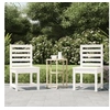 Image de Lot de 2 chaise exterieur empilable non pliable en bois massif H. 91.5 cm