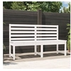 Image de Banc de jardin blanc 157,5 cm bois massif de pin 824040