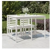 Image de Table de jardin blanc 159,5x82,5x110 cm bois massif de pin 824096