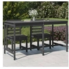 Image de Table de jardin gris 203,5x90x110 cm bois massif de pin
