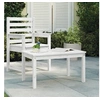 Image de Table de jardin blanc 82,5x50,5x45 cm bois massif de pin 824114
