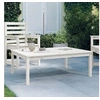 Image de Table de jardin blanc 121x82,5x45 cm bois massif de pin 824128