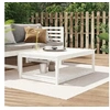 Image de Table de jardin blanc 121x82,5x45 cm bois massif de pin 824149