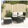Image de Salon de jardin resine tressee noir 3 pieces x 110 x 72 3 personnes