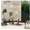 Image de Chaise de jardin Adirondack Noir Résine tressée