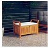 Image de Banc de rangement de jardin avec coussin 91 cm Bois d acacia