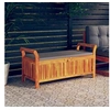 Image de Banc de rangement de jardin avec coussin 126 cm Bois d'acacia, mobilier de jardin, causeuse, siège de jardin, 319717