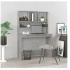 Image de Bureau avec étagères Gris béton 102x45x148 cm Bois d'ingénierie