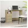 Image de Bureau avec tiroirs Chêne sonoma 102x50x76 cm Bois d'ingénierie