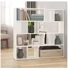 Image de Bibliothèque Séparateur de pièce Blanc brillant 105x24x102 cm