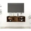 Image de Wandschap 102x30x29 cm bewerkt hout gerookt eikenkleurig826363