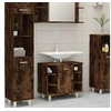 Image de Armoire de bain Chêne fumé 60x32x53,5 cm Bois d ingénierie