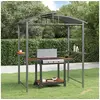 Image de Barbecue-overkapping 210x114x230 cm staal antracietkleurig360139